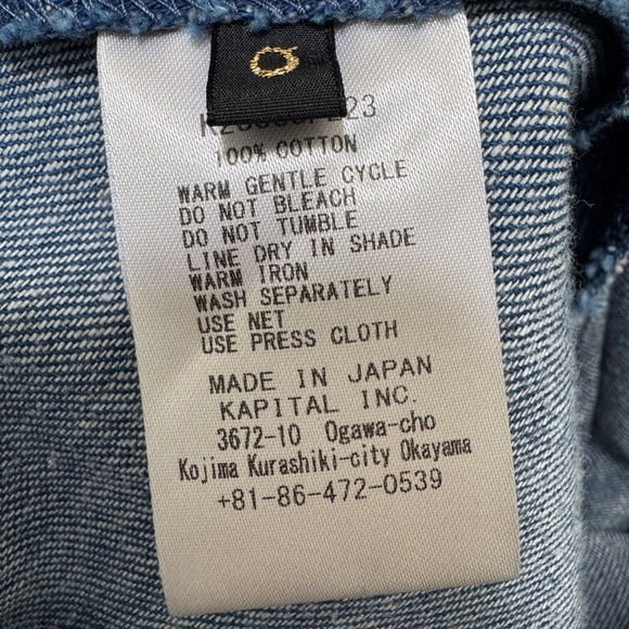 Kapital 8OZ DENIM BAKER JUMPER SKIRT - INDIGO - XS (Size 1) - Picture 5 of 5